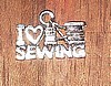I Love Sewing Pewter Charm