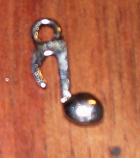 Eighth Note Pewter Charm