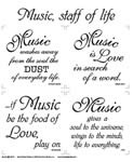 Music is the Staff of Life printed panel