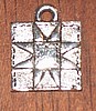 Ohio Star Quilt Block Pewter Charm