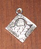 Basket Quilt Block Pewter Charm