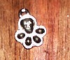 Paw Print Pewter Charm