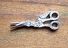 Stork Scissors Pewter Charm